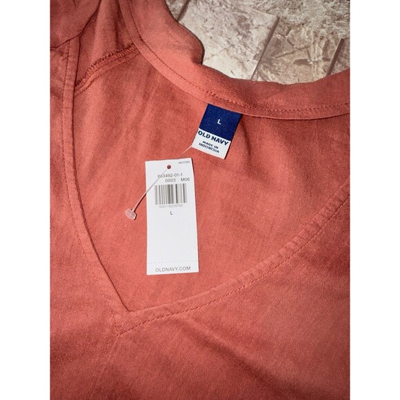 Old Navy Tiered Mini Swing Dress Large Short Sleeve V-Neck - Picture 11 of 11